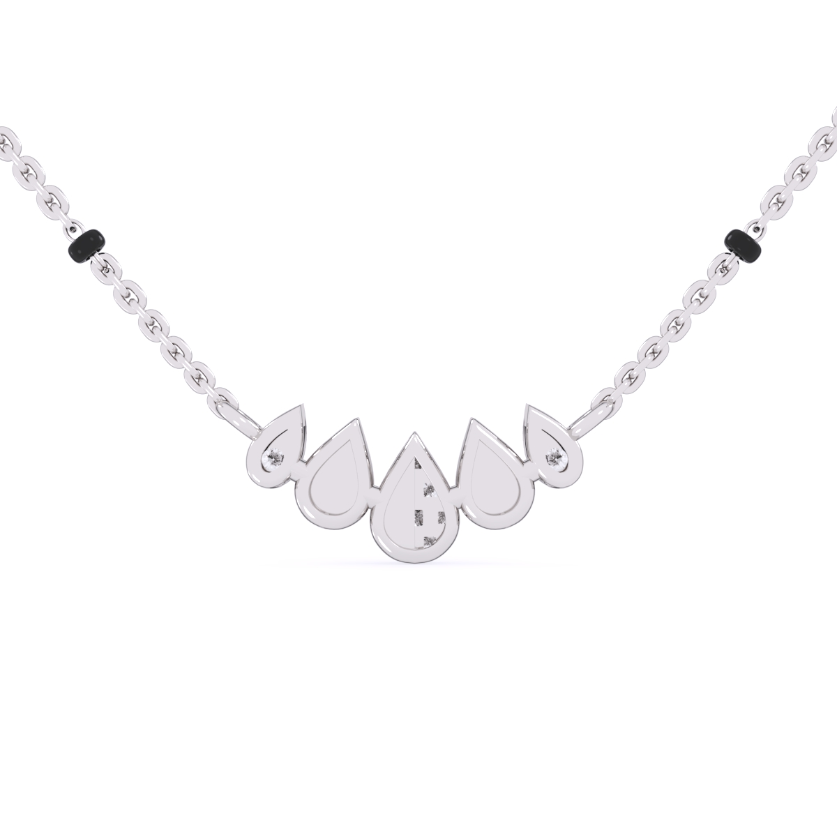 Antique Pear Shaped Round Diamond Mangalsutra